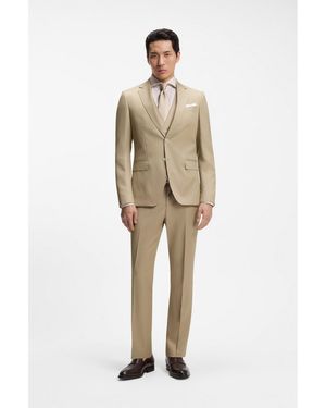 BOSS Three-Piece Slim-Fit Suit - Natural