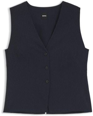 BOSS Slim-Fit Waistcoat - Blue