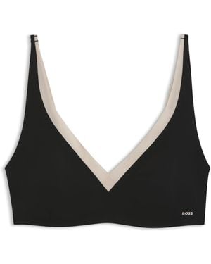 BOSS Soutien-Gorge Deux Tons Avec Bretelles Ajustables - Noir