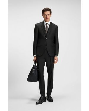 BOSS Three-Piece Slim-Fit Suit - Black