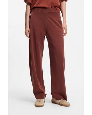 BOSS Balloon-Fit Tracksuit Bottoms With Logo Embroidery - Red