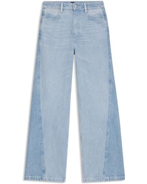 BOSS Jeans Aus Festem Blauem Denim Mit Einsätzen Und Weitem Beinverlauf
