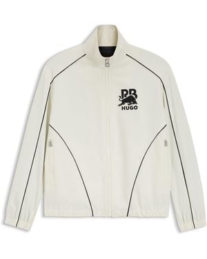 HUGO Chaqueta X Rb Con Cremallera Y Motivo De Toro - Blanco