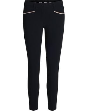 BOSS Equestrian Slim-Fit Breeches With Full Grip - Black
