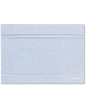 BOSS Alfombrilla De Baño De Algodón Con Logo Bordado - Azul