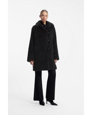 HUGO Relaxed-Fit Coat - Black