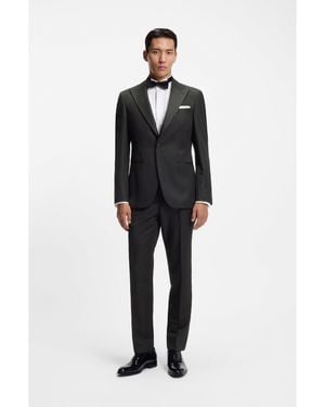 BOSS Two-Piece Slim-Fit Tuxedo Suit Blended With Silk - Black