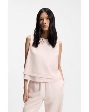 BOSS Layered Top With Open Back - Pink