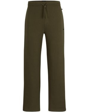 BOSS Bas De Pyjama En Coton Mélangé À Logo Brodé - Vert