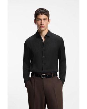 HUGO Slim-Fit Shirt - Black