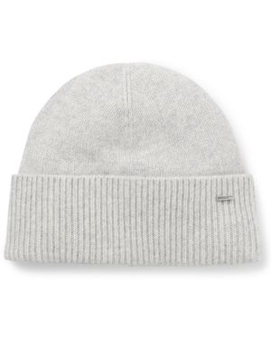 BOSS Light Gray Women's Hats And Gloves Size Pcs. - White
