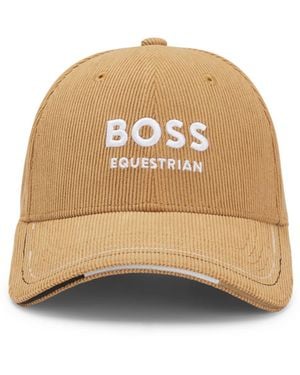 BOSS Equestrian Logo-Embroidered Cap - Natural