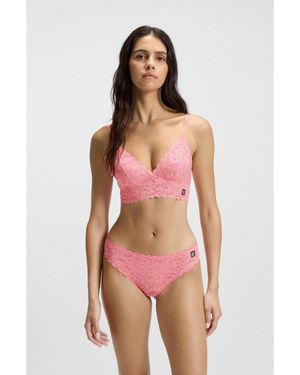 HUGO Scalloped-Edge Briefs - Pink