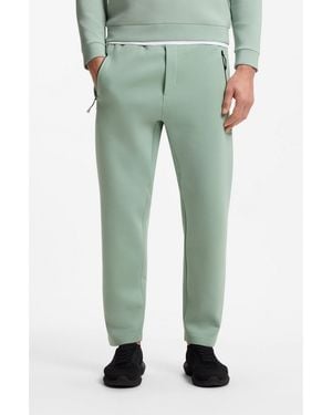 BOSS Porsche X Tracksuit Bottoms With Tonal Reflective Branding - Green