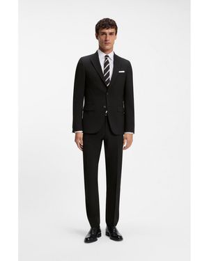 BOSS Two-Piece Virgin-Wool-Blend Suit - Black