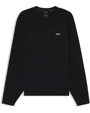 BOSS Mixed-Structure Jumper With Moisture Management - Black