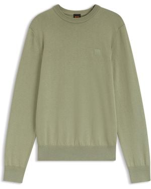 BOSS Jersey De Mezcla De Algodón Con Aplique De Logo - Verde