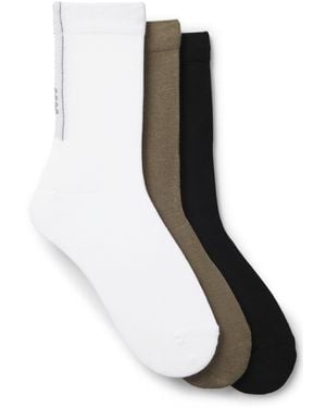 BOSS Set Van Drie Paar Sokken Met Gestructureerde Bies - Zwart