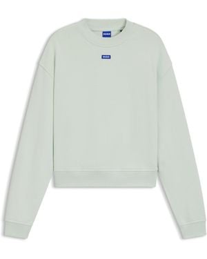 HUGO Cotton-Terry Sweatshirt With Logo - Green