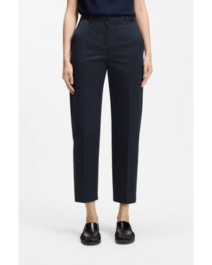BOSS Tapered-Fit Cropped Trousers - Blue