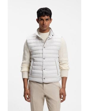 BOSS Water-Repellent Gilet With Certified Down Filling - White