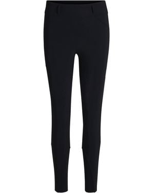 BOSS Equestrian Slim-Fit Riding Leggings With Full Grip - Black