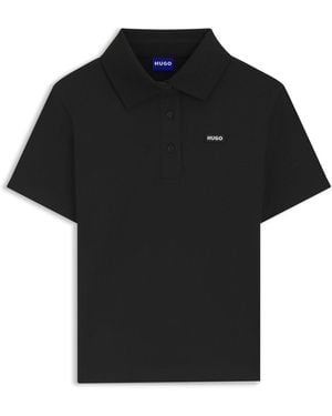 HUGO Knit Polo - Black