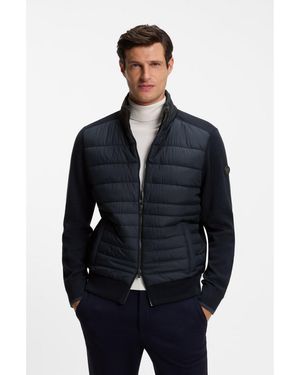 BOSS Zip-Up Jacket With Padded Front - Blue