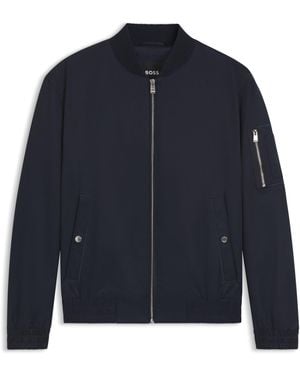 BOSS Wasserabweisende Jacke Mit Double-B-Monogramm - Blau