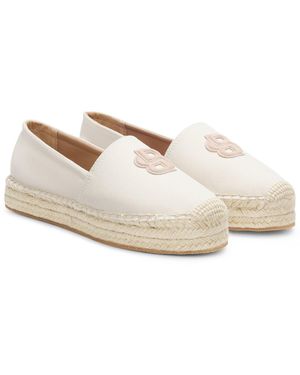 BOSS Alpargatas De Lona Con Monograma Double B - Blanco