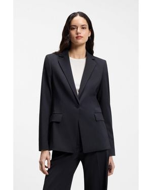 HUGO Regular-Fit Jacket With Notch Lapels - Blue