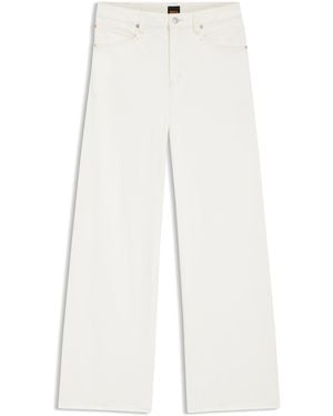 BOSS Vaqueros Relaxed Fit En Denim Rígido - Blanco