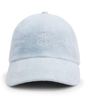 HUGO Pet Van Een Katoenmix Met Tweedelig Logo - Wit