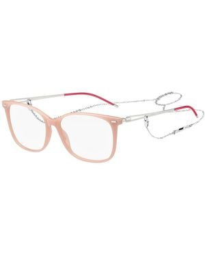 BOSS Acetate Optical Frames With Branded Chain - White