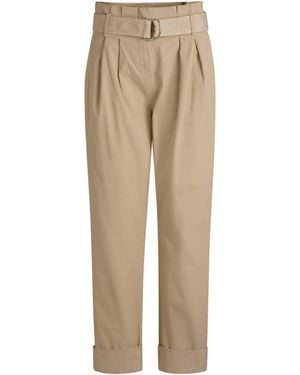 BOSS Paperbag Trousers - Natural