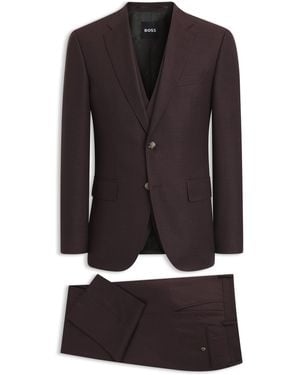 BOSS Abito Tre Pezzi Regular Fit - Nero