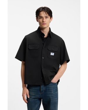 HUGO Oversized-Fit Shirt - Black