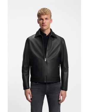 BOSS Black Men's Leather Jackets Size 38r