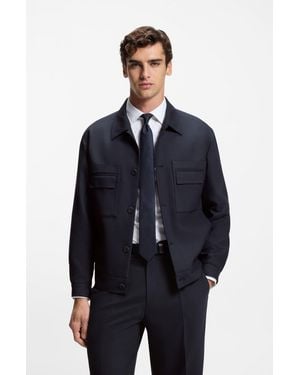 HUGO Dark Blue Men's Sport Coats Size 36r