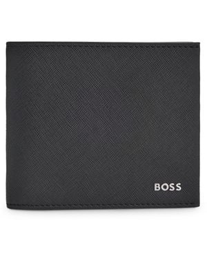 BOSS Geldbörse Aus Recyceltem Leder - Schwarz