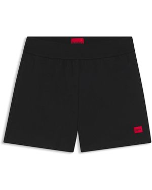 HUGO Regular-Fit Loungewear-Hose Aus Stretch-Gewebe - Schwarz