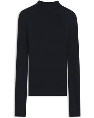 BOSS Virgin Wool Jumper With Mock Neckline - Black