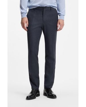 BOSS Slim-Fit Patterned Pants - Blue