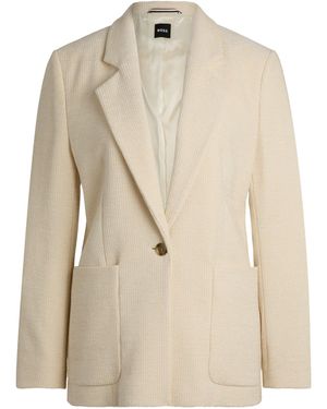 BOSS Relaxed-Fit Jacket - Natural