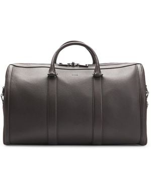 BOSS X Aston Martin Nappa-Leather Holdall With Special Logo - Grey
