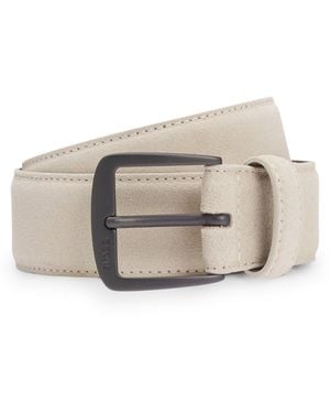 BOSS Riem Van Italiaanse Suède Met Bronzen Gesp - Meerkleurig