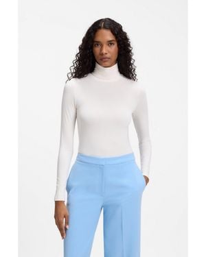 HUGO Slim-Fit Rollneck Top - White