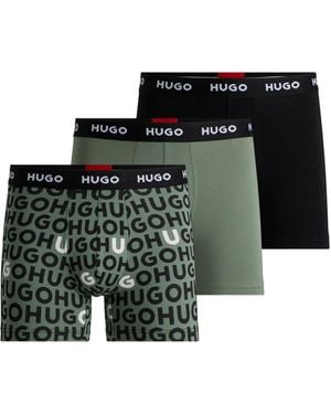 HUGO Three-Pack Of Boxer Briefs - Green