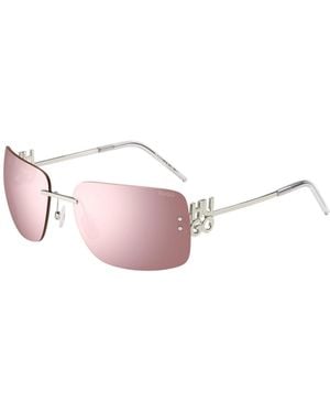 HUGO Lens Sunglasses With Stacked-Logo Temples - Pink