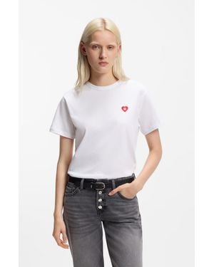 HUGO White Women's T-shirts Size L
